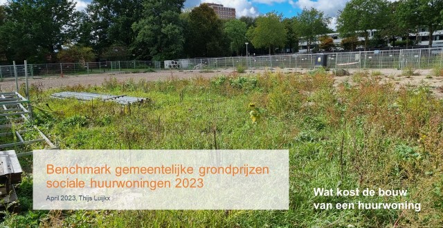 Benchmark gemeentelijke grondprijzen sociale huurwoningen 2023